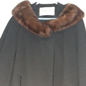 Zimmerman's Black Fur lined neck Cape